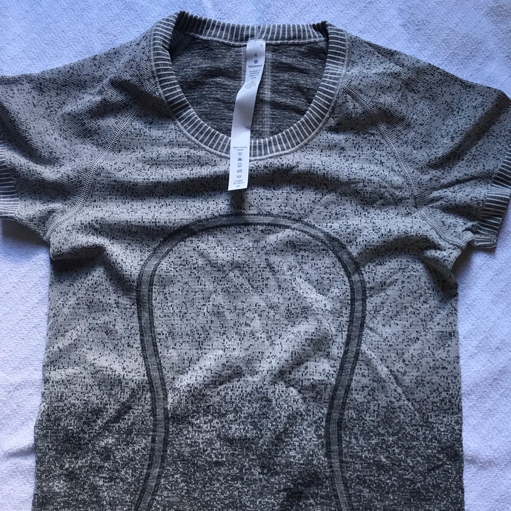 lululemon swiftly tech shirt grey ombre